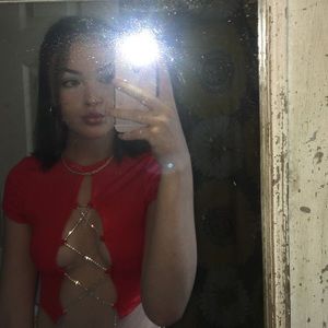 Red Rhinestone Shirt